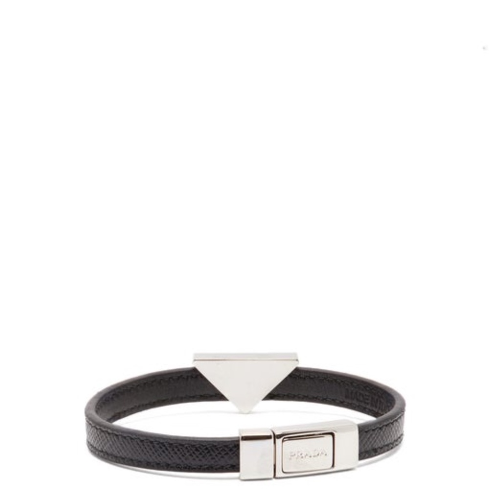 X SOLD X PRADA SAFFIANO-LEATHER BRACELET - Picture 3 of 3